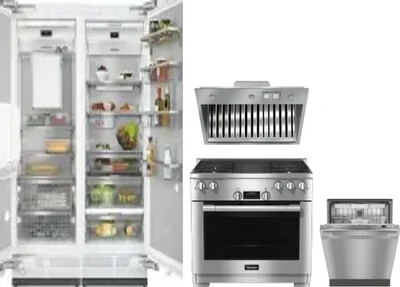 5 Piece Package Includes Refrigerator, Freezer, Range, Hood And Dishwasher