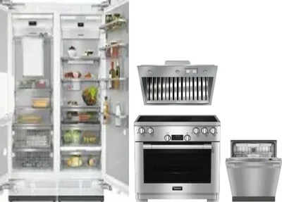 5 Piece Package Includes Refrigerator, Freezer, Range, Hood And Dishwasher