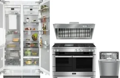 5 Piece Package Includes Refrigerator, Freezer, Range, Hood And Dishwasher