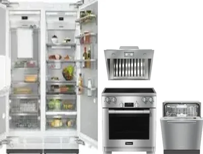 5 Piece Package Includes Refrigerator, Freezer, Range, Hood And Dishwasher