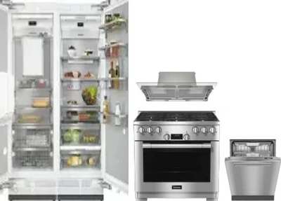 5 Piece Package Includes Refrigerator, Freezer, Range, Hood And Dishwasher