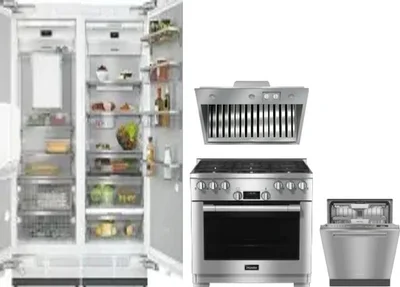 5 Piece Package Includes Refrigerator, Freezer, Range, Hood And Dishwasher