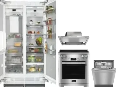 5 Piece Package Includes Refrigerator, Freezer, Range, Hood And Dishwasher