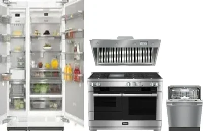 5 Piece Package Includes Refrigerator, Freezer, Range, Hood And Dishwasher