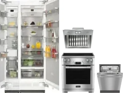 5 Piece Package Includes Refrigerator, Freezer, Range, Hood And Dishwasher