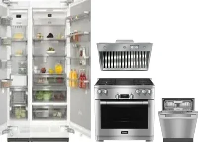 5 Piece Package Includes Refrigerator, Freezer, Range, Hood And Dishwasher