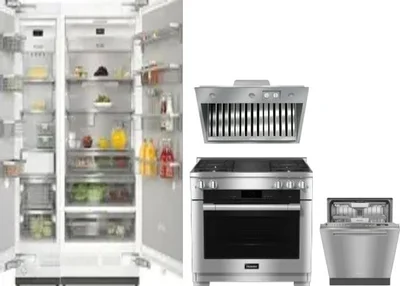 5 Piece Package Includes Refrigerator, Freezer, Range, Hood And Dishwasher