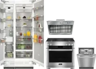 5 Piece Package Includes Refrigerator, Freezer, Range, Hood And Dishwasher