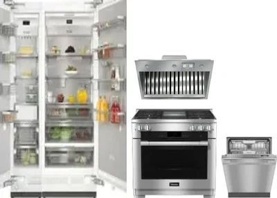 5 Piece Package Includes Refrigerator, Freezer, Range, Hood And Dishwasher
