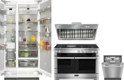 5 Piece Package Includes Refrigerator, Freezer, Range, Hood And Dishwasher