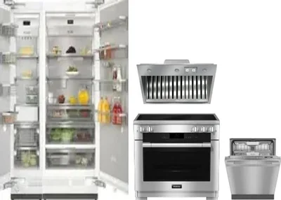 5 Piece Package Includes Refrigerator, Freezer, Range, Hood And Dishwasher