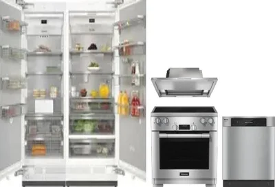 5 Piece Package Includes Refrigerator, Freezer, Range, Hood And Dishwasher