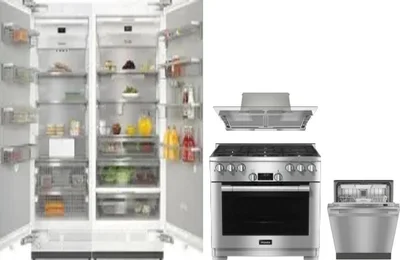 5 Piece Package Includes Refrigerator, Freezer, Range, Hood And Dishwasher