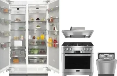 5 Piece Package Includes Refrigerator, Freezer, Range, Hood And Dishwasher
