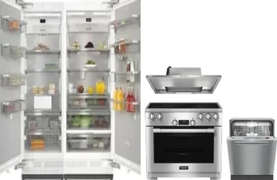 5 Piece Package Includes Refrigerator, Freezer, Range, Hood And Dishwasher