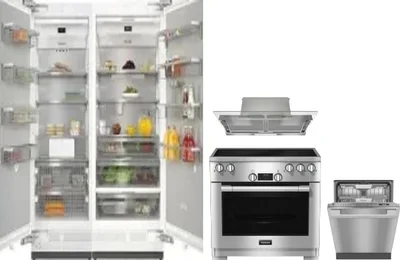 5 Piece Package Includes Refrigerator, Freezer, Range, Hood And Dishwasher
