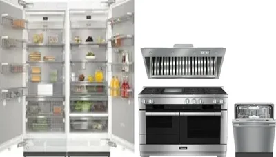 5 Piece Package Includes Refrigerator, Freezer, Range, Hood And Dishwasher
