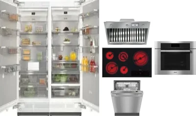 6 Piece Package Includes Refrigerator, Freezer, Cooktop, Wall Oven, Hood And Dishwasher