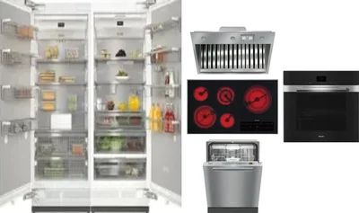 6 Piece Package Includes Refrigerator, Freezer, Cooktop, Wall Oven, Hood And Dishwasher