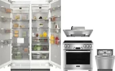 5 Piece Package Includes Refrigerator, Freezer, Range, Hood And Dishwasher