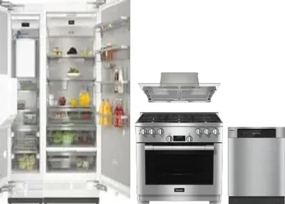 5 Piece Package Includes Refrigerator, Freezer, Range, Hood And Dishwasher