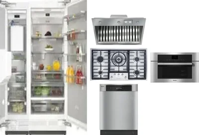6 Piece Package Includes Refrigerator, Freezer, Cooktop, Wall Oven, Hood And Dishwasher