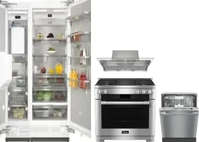 5 Piece Package Includes Refrigerator, Freezer, Range, Hood And Dishwasher