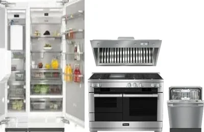 5 Piece Package Includes Refrigerator, Freezer, Range, Hood And Dishwasher