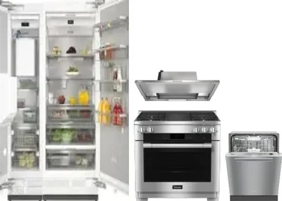5 Piece Package Includes Refrigerator, Freezer, Range, Hood And Dishwasher