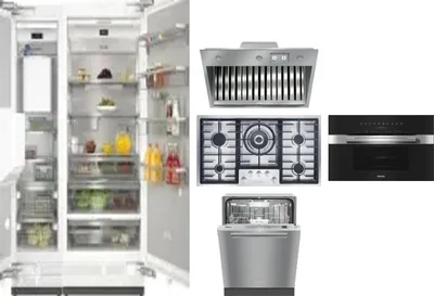 6 Piece Package Includes Refrigerator, Freezer, Cooktop, Wall Oven, Hood And Dishwasher