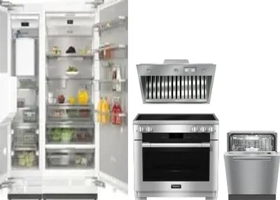 5 Piece Package Includes Refrigerator, Freezer, Range, Hood And Dishwasher