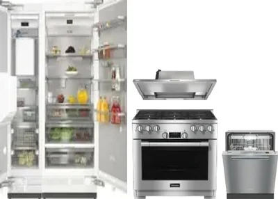 5 Piece Package Includes Refrigerator, Freezer, Range, Hood And Dishwasher