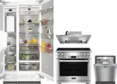 5 Piece Package Includes Refrigerator, Freezer, Range, Hood And Dishwasher