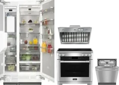 5 Piece Package Includes Refrigerator, Freezer, Range, Hood And Dishwasher