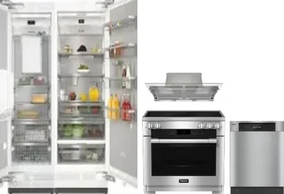 5 Piece Package Includes Refrigerator, Freezer, Range, Hood And Dishwasher