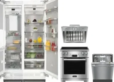 5 Piece Package Includes Refrigerator, Freezer, Range, Hood And Dishwasher