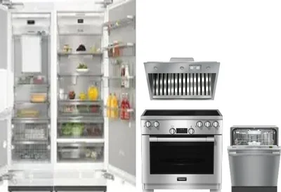 5 Piece Package Includes Refrigerator, Freezer, Range, Hood And Dishwasher
