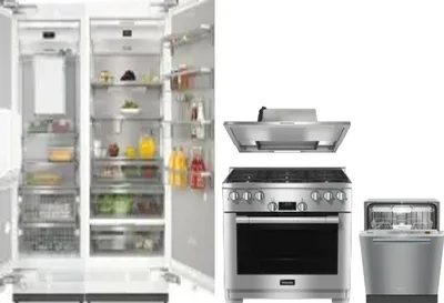 5 Piece Package Includes Refrigerator, Freezer, Range, Hood And Dishwasher