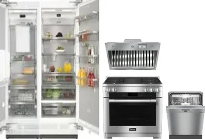 5 Piece Package Includes Refrigerator, Freezer, Range, Hood And Dishwasher