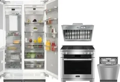 5 Piece Package Includes Refrigerator, Freezer, Range, Hood And Dishwasher