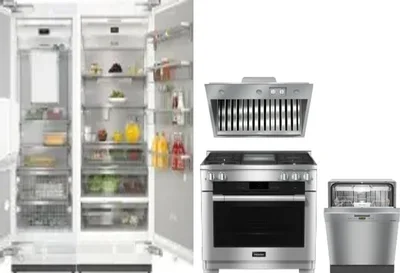 5 Piece Package Includes Refrigerator, Freezer, Range, Hood And Dishwasher
