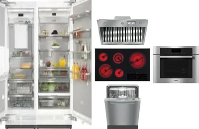 6 Piece Package Includes Refrigerator, Freezer, Cooktop, Wall Oven, Hood And Dishwasher