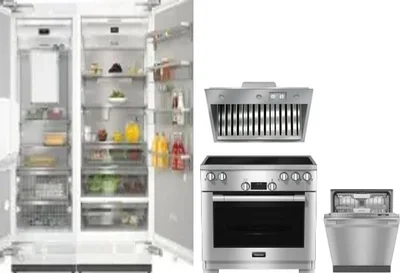5 Piece Package Includes Refrigerator, Freezer, Range, Hood And Dishwasher