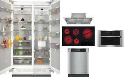 6 Piece Package Includes Refrigerator, Freezer, Cooktop, Wall Oven, Hood And Dishwasher