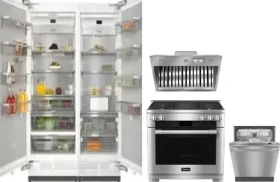 5 Piece Package Includes Refrigerator, Freezer, Range, Hood And Dishwasher