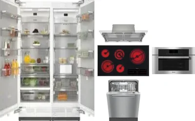 6 Piece Package Includes Refrigerator, Freezer, Cooktop, Wall Oven, Hood And Dishwasher