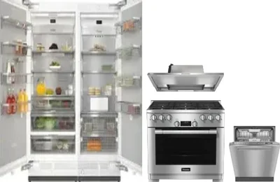 5 Piece Package Includes Refrigerator, Freezer, Range, Hood And Dishwasher