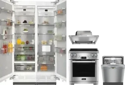 5 Piece Package Includes Refrigerator, Freezer, Range, Hood And Dishwasher