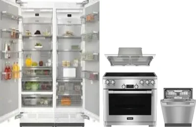 5 Piece Package Includes Refrigerator, Freezer, Range, Hood And Dishwasher