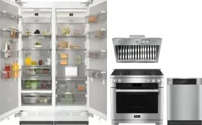 5 Piece Package Includes Refrigerator, Freezer, Range, Hood And Dishwasher